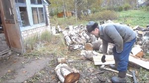 реальная колка дров