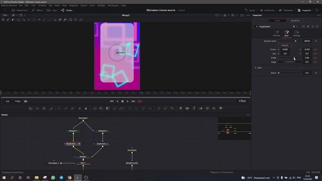 Матовое стекло в программе Davinci Resolve./Glassmorphism effect in Davinci Resolve. смотреть онлайн