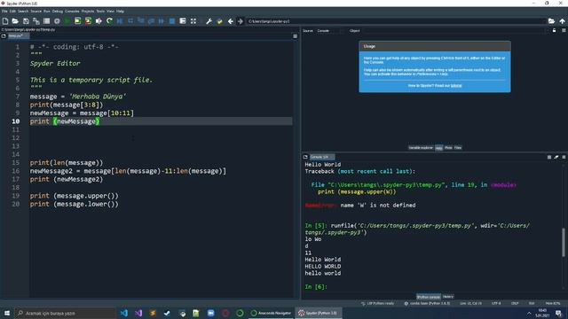 PYTHON DERSLERİ-8 (Upper & Lower ve Replace) смотреть онлайн