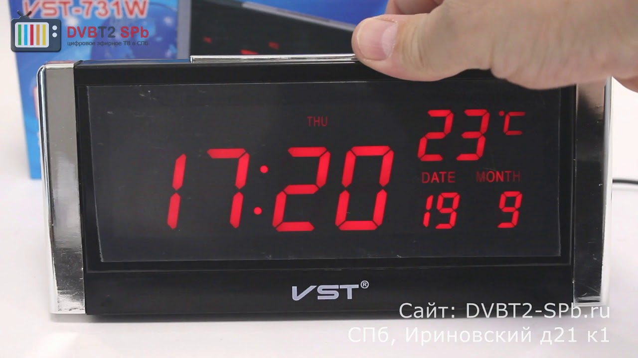 VST-731W - обзор электронных часов смотреть онлайн