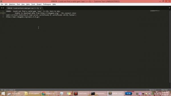 Issue- Unable to download data from https://rubygems.org:  Solved