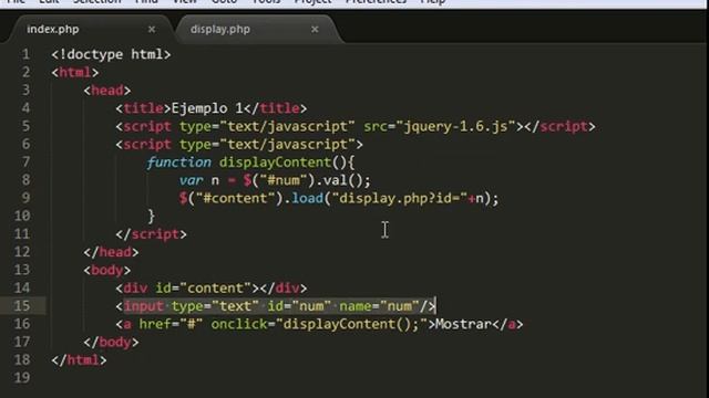 PHP JQuery Ajax load() смотреть онлайн