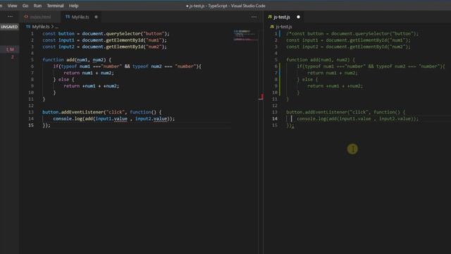3 قبل البدئ مثال يوضح الفرق بين جافا سكريبت و تايب سكريبت JavaScript VS TypeScript смотреть онлайн