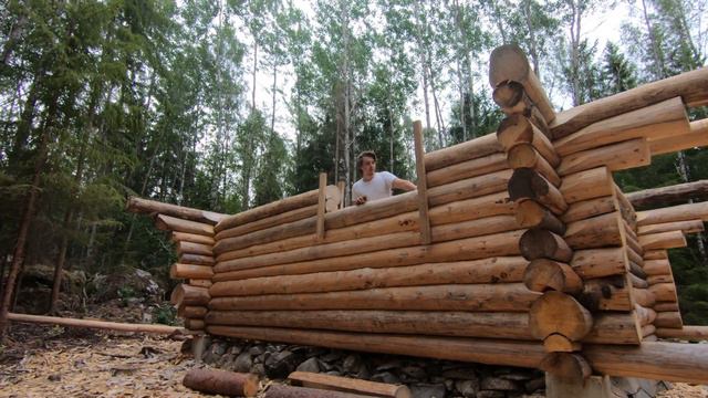 Log Cabin Windows Done using Simple Hand Tools | 17 | - One Man Traditional Log Cabin series смотреть онлайн