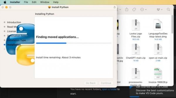 Install Python and VS Code on a Mac