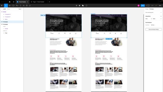 Transparent, Fixed, and Dynamic Navbar Prototyping for Scrolling in Figma UI Design. смотреть онлайн