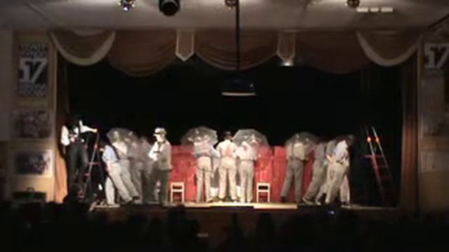 "Театр кукол 57" Отрывок из спектакля"12 стульев" на день рождения 57 школы, 2016. общий план смотреть онлайн