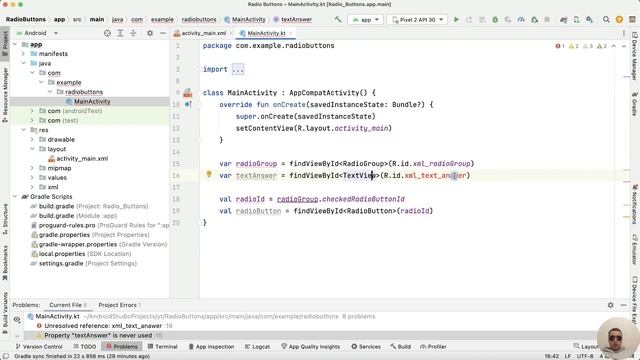 RadioButton and RadioGroup Tutorial in Android Studio смотреть онлайн
