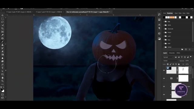 How To Halloween Yourself ? L Halloween Photoshop Tutorial | Photoshop Compositing