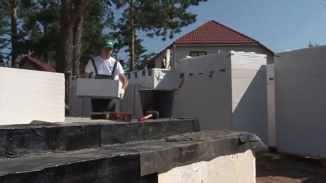 Кладка первого ряда газобетона смотреть онлайн