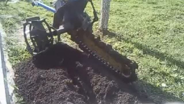 Траншеекопатель для мотоблока Нева работа смотреть онлайн