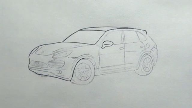 How to draw a PORSCHE CAYENNE 958 2010 / drawing a 3d car / coloring porsche cayenne turbo смотреть онлайн