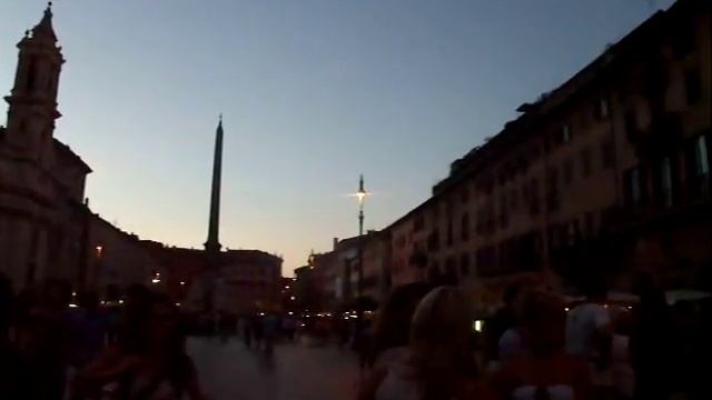 Rome, Bernini's fountains at Piazza Navona - Fontana del Nettuno смотреть онлайн