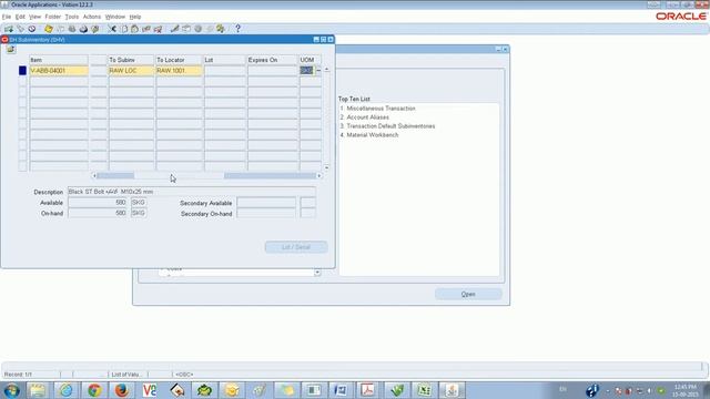 Oracle Inventory Part 19 (Subinventory Transfer) смотреть онлайн