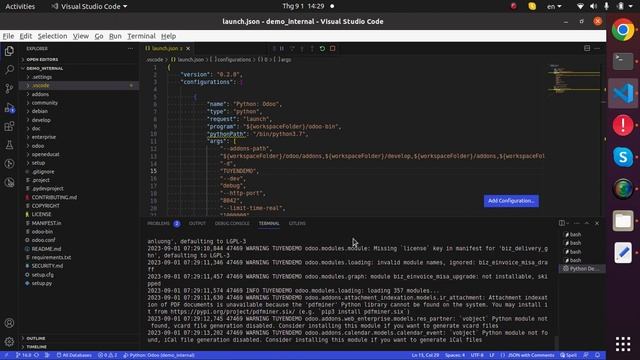 How to debug Odoo in Visual Studio Code? смотреть онлайн