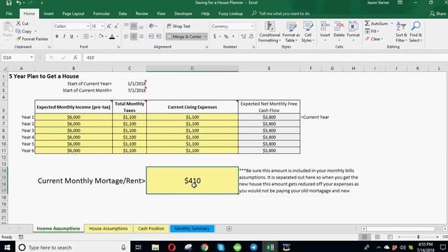Home Savings Planner Template in Excel смотреть онлайн