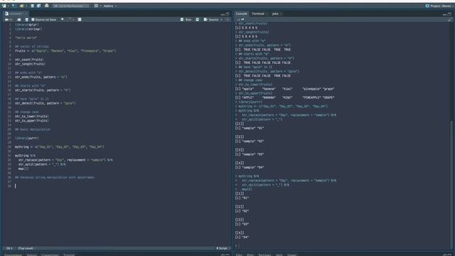 Text manipulation with stringr in R смотреть онлайн