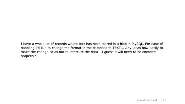 MySQL : How do I convert from BLOB to TEXT in MySQL? смотреть онлайн