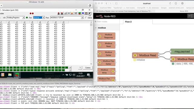 node-red-contrib-modbus - Modbus reconnect смотреть онлайн