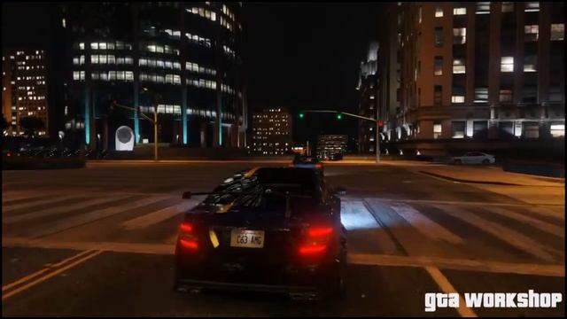 GTA 5 | Mercedes Benz C63 AMG Black Series FAST NIGHT RUN! | PC MOD 60 FPS