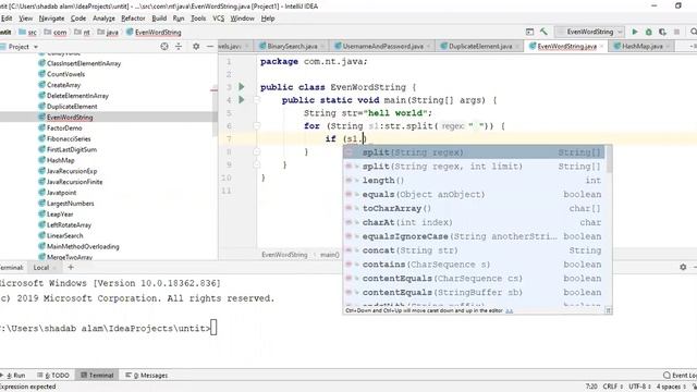 How to find even word string in java смотреть онлайн