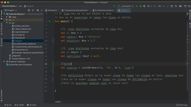 Kotlin en español: tutorial básico 3, Tipo de dato Any смотреть онлайн