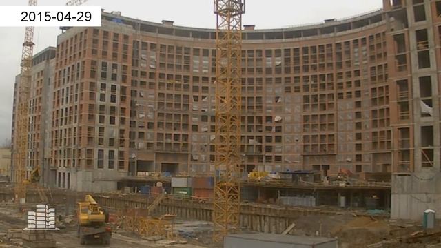 Ход строительства ЖК Riverside, корп. А (ноябрь 2014 г. - февраль 2016 г.) смотреть онлайн