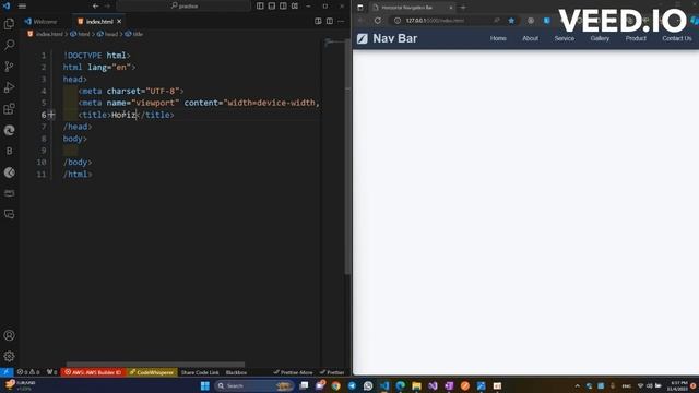 01-(HTML and CSS)Design Horizontal Nav Bar смотреть онлайн