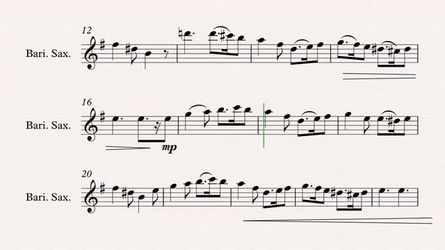 Bari Sax - Greensleeves - Christmas Carol - Sheet Music, Chords, & Vocals смотреть онлайн