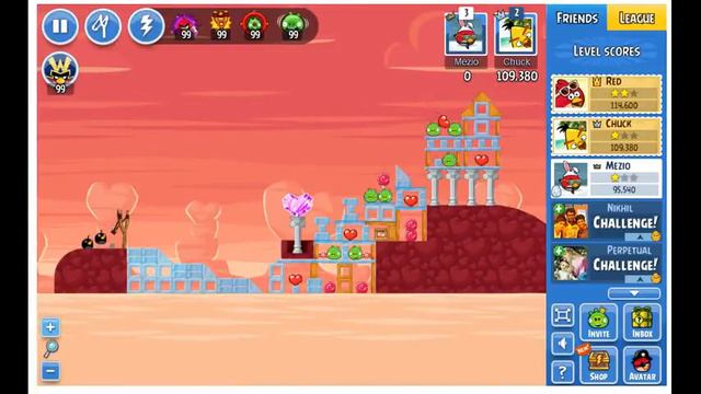Angry Birds Friends heartbreaker Tournament Week 196 Levels 1 to 6 NO POWER UP all level смотреть онлайн