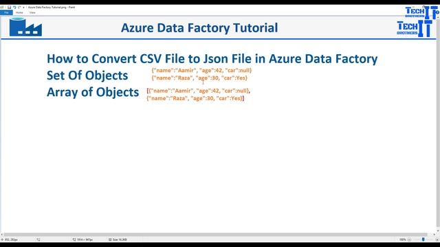 How to Convert CSV File to Json File by using Copy Data Activity In Azure Data Factory - 2022 смотреть онлайн