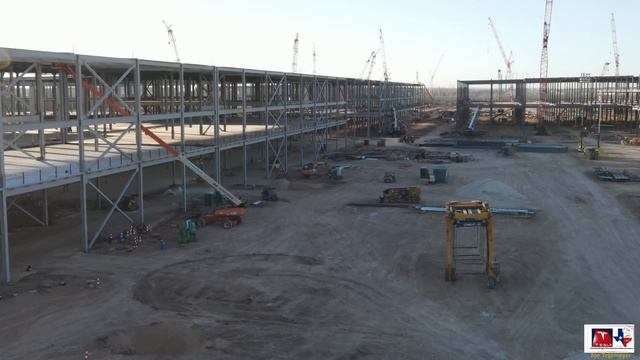 Tesla Gigafactory Texas 31 January 2021 Cyber Truck & Model Y Factory Construction Update (08:30AM) смотреть онлайн