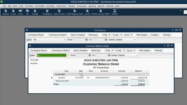 QUICKBOOKS FOR ATTORNEYS - Receive advance payments (retainers) from clients смотреть онлайн