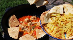 Нон бости в казане. Настоящее мужское блюдо из Узбекистана.