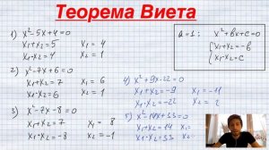 ⚡️Теорема Виета для чайников или как быстро решать квадратные уравнения?