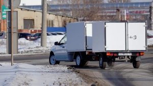 Коммерческий пикап ВИС-2349 с одноосным прицепом