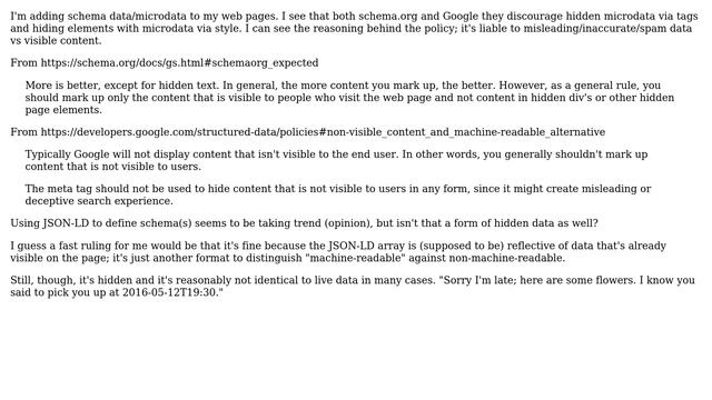Webmasters: Isn't JSON-LD a form of hiding schema/microdata? смотреть онлайн