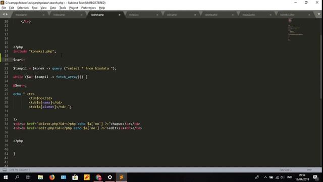 #BAG9, DASAR MEMBUAT SEARCH/PENCARIAN, PHP & MySql смотреть онлайн