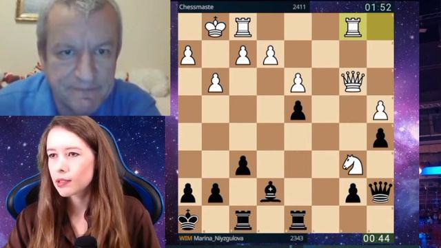 Надо будет варьировать/2 партия/Двойное комментирование No86/Сергей Жук VS WIM Марина Ниязгулова. смотреть онлайн