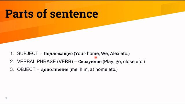 Parts of speech and Sentence ~~ Части речи и предложения на английском смотреть онлайн