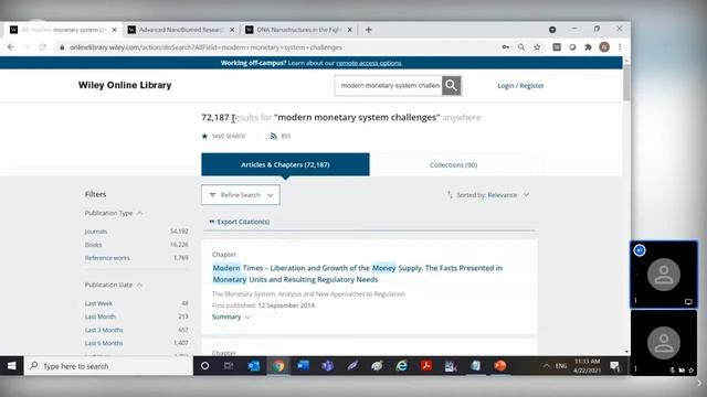 Удаленный доступ и поиск научной информации на платформе издательства (22 апреля 2021 г.) смотреть онлайн