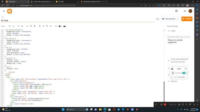 Create QR Code Generator Web App for Blogger and WordPress смотреть онлайн