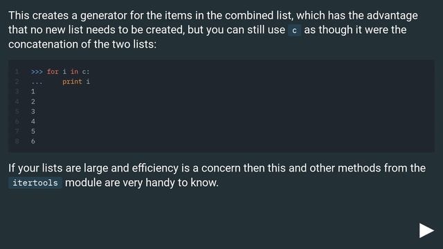 How can I get the concatenation of two lists in Python without modifying either one? смотреть онлайн