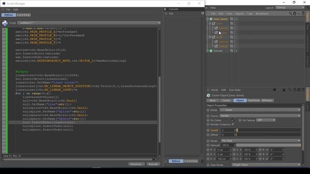 Constructing and Animating Line Graph in Cinema 4D using Python смотреть онлайн