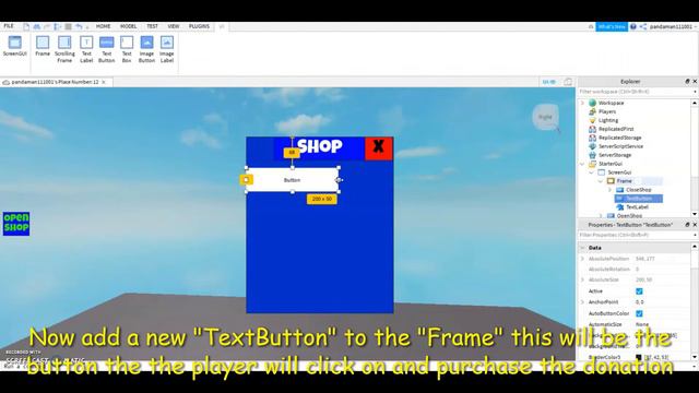 Donate Button GUI -Roblox Studio смотреть онлайн