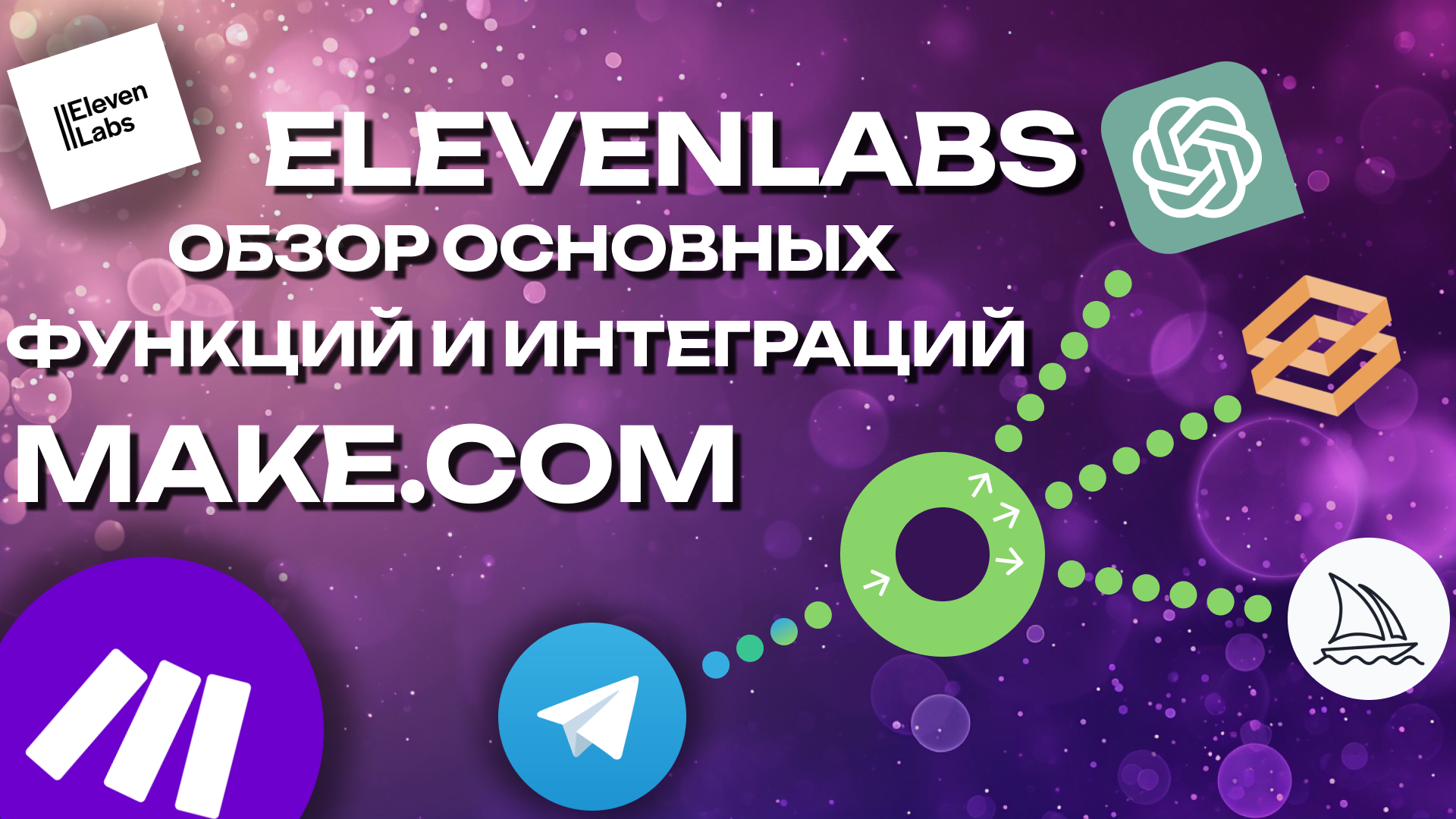 ELEVENLABS в MAKE.COM Как подключить и какие есть функции? Автоматизация Make.com, Elevenlabs, Teleg
