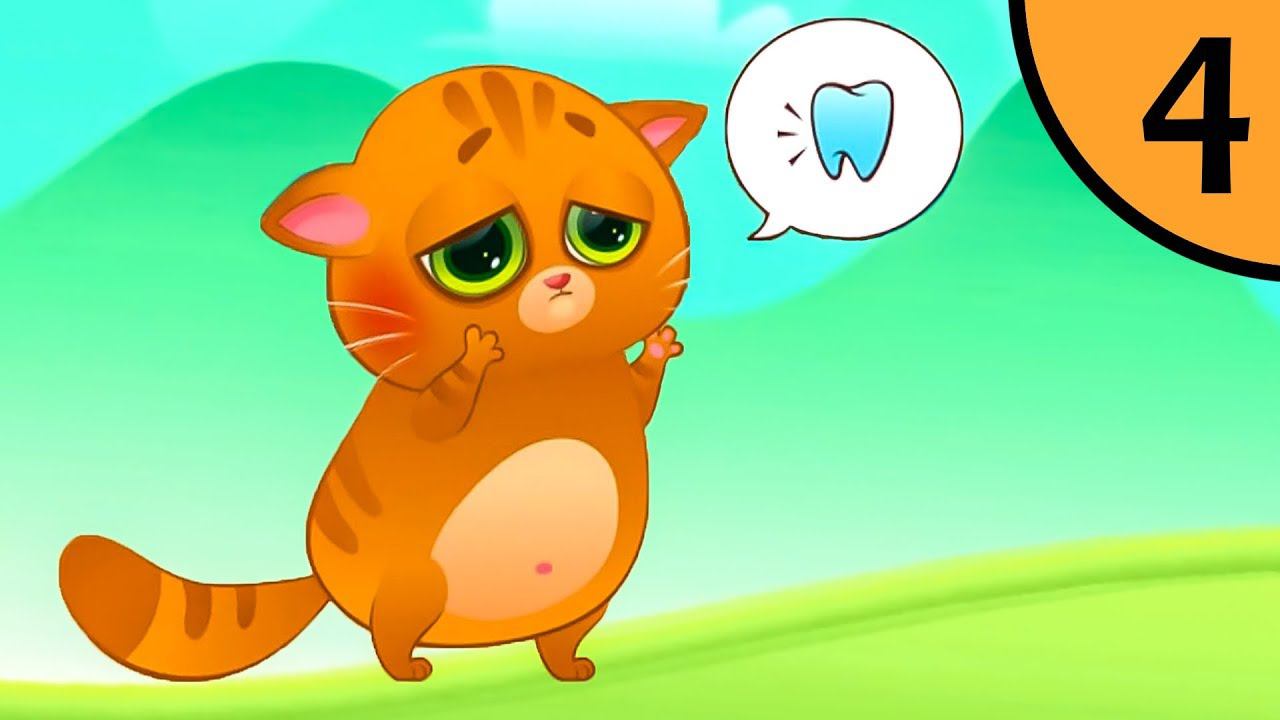 Суровый КОТИК БУБУ #4. У Бубу болит зуб. Мультик ИГРА про котят на Игрули TV смотреть онлайн