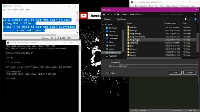 How to Run Java in CMD | How to set path Java in CMD manually and using Batch file(.bat)| Mugesh Ma смотреть онлайн