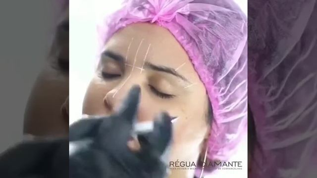 Построение формы бровей с помощью линейки смотреть онлайн