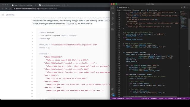 Learn Python 3 The Hard Way Exercise 41 Listening to speak Object Oriented смотреть онлайн